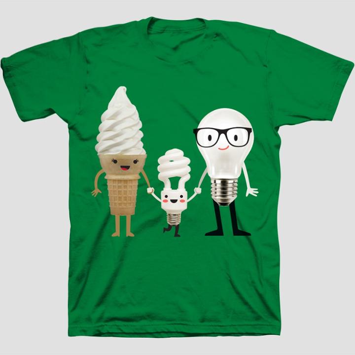 Iml Boys' Ice Cream Light Bulb Short Sleeve T-shirt - Green