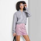 Women's Seamed Denim Mini Skirt - Wild Fable Pink