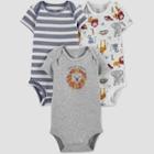 Baby Boys' 3pk Safari Bodysuit - Just One You Made By Carter's Gray/blue