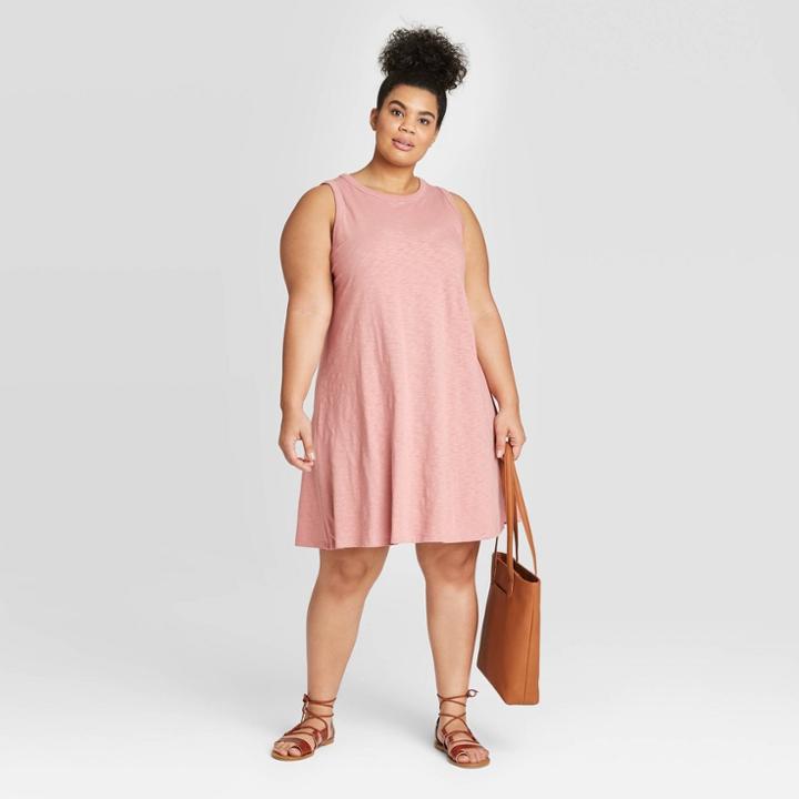 Women's Plus Size Tank Dress - Universal Thread Pink 2x, Women's,