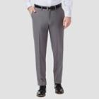 Haggar Men's Premium Comfort Slim Fit Flat Front Pants - Gray