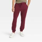 Men's Standard Fit Tapered Jogger Pants - Goodfellow & Co Burgundy