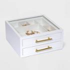 Double Jewelry Drawer Organizer - A New Day White