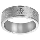 Men's Daxx Etched Stainless Steel Band - Silver