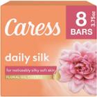 Caress Daily Silk White Peach & Orange Blossom Scent Bar Soap - 8pk