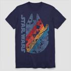 Men's Star Wars Millennium Falcon Rainbow Short Sleeve Graphic T-shirt - Navy