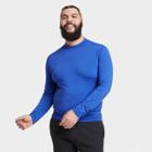 Men's Long Sleeve Fitted Cold Mock T-shirt - All In Motion Blue S, Men's,