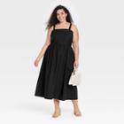 Women's Plus Size Sleeveless Sundress - A New Day Black