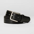 Target Men's 35mm Leather Belt With Channel Skive - Goodfellow & Co - Black