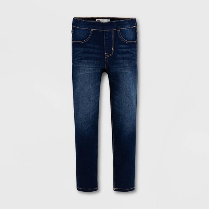 Levi's Girls' Pull-on Mid-rise Jeggings - Dark Wash