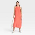 Women's Sleeveless Racer Back Dress - A New Day Coral