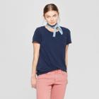 Women's Short Sleeve Crew Neck Meriwether Pocket T-shirt - Universal Thread Navy (blue)