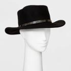 Women's Felt Boater Hat - Universal Thread Black,