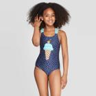 Plus Size Girls' We All Scream For Ice Cream One Piece Swimsuit - Cat & Jack Navy