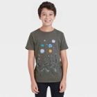 Boys' 'crocodiles In Space' Graphic Short Sleeve T-shirt - Cat & Jack Charcoal Gray