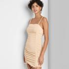 Women's Double Ruched Bodycon Dress - Wild Fable Off-white