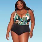 Women's Plus Size Slimming Control One Piece Swimsuit - Dreamsuit By Miracle Brands 16w, Women's,