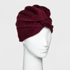 Women's Textured Turban - A New Day Burgundy (red)