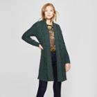 Women's Cable Open Cardigan - A New Day Green
