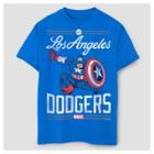 Marvel Boys' Captain America Major League Baseball T-shirt - Royal Blue