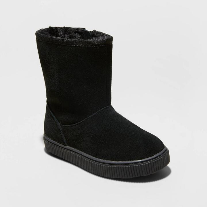Toddler Girls' Kya Genuine Suede Fashion Boots - Cat & Jack Black
