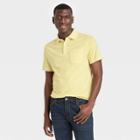 Men's Standard Fit Short Sleeve Collared Polo Jersey Shirt - Goodfellow & Co Yellow