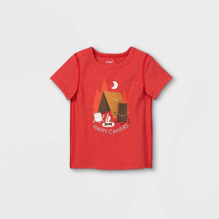 Toddler Boys' Adaptive Happy Campers Graphic T-shirt - Cat & Jack Red