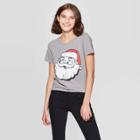 Grayson Threads Petitewomen's Santa Claus Short Sleeve T-shirt (juniors') - Gray