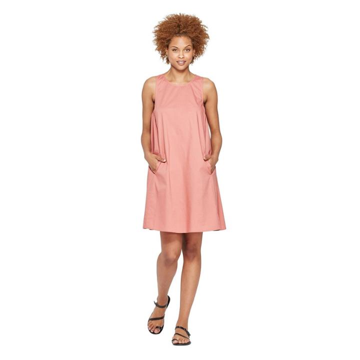 Women's Sleeveless Crewneck Tank Dress - Prologue Rose (pink)