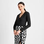 Women's Long Sleeve Open Back T-shirt - Future Collective With Kahlana Barfield Brown Black Xxs