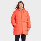 Women's Puffer Jacket - A New Day Bright Orange X