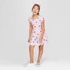 Girls' Short Sleeve Floral A Line Dress - Cat & Jack Purple