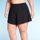 Women's Swim Shorts - Aqua Green Black 20w/22w, Blue/black/green