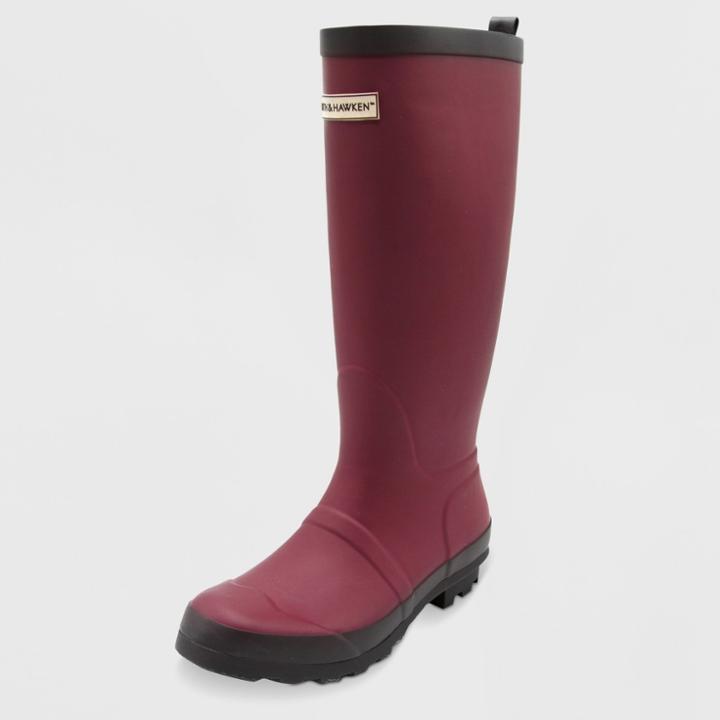 Smith & Hawken Size 7 Rain Boots - Deep Red -