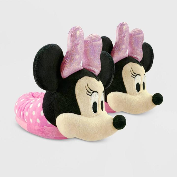 Kids' Disney Minnie Mouse Slide Slippers - Pink 5-6 - Disney