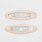 Metal With Raffia Wrap Oval Snap Clips - A New Day Peach