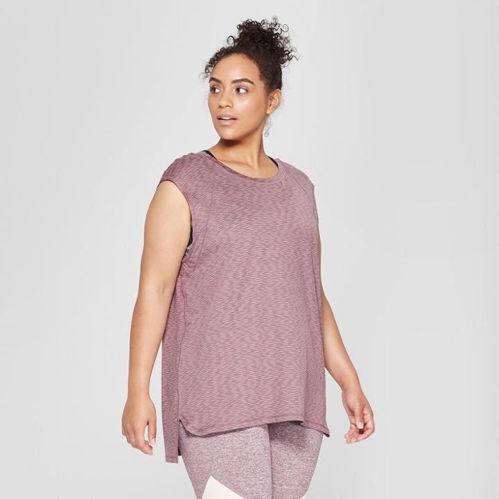Women's Plus Size Core Tank Top - C9 Champion Purple Dash