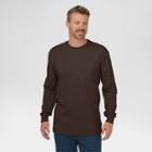 Dickies Men's Cotton Heavyweight Long Sleeve Pocket T-shirt, Size: Large, Chocolate Brown
