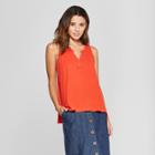 Women's Henley Tank - Universal Thread Orange