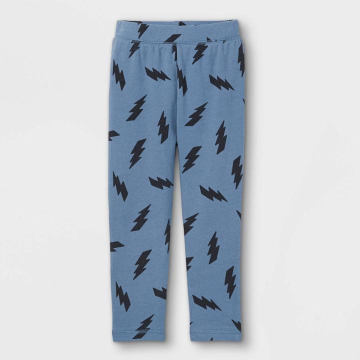 Toddler Boys' Lightning Bolt French Terry Sweatpants - Art Class Blue
