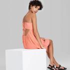 Women's Sleeveless Open Back Babydoll Dress - Wild Fable Coral