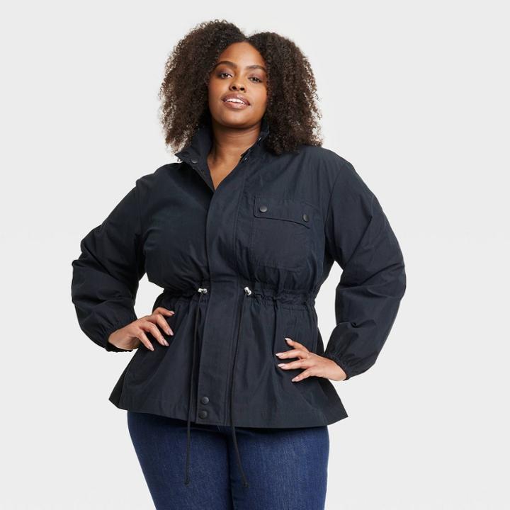 Women's Sporty Anorak Jacket - Ava & Viv Black