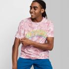 Men's Tie-dye Standard Fit Short Sleeve Crewneck T-shirt - Original Use Purple