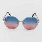 Women's Round Metal Silhouette Sunglasses - Wild Fable Gold, Gold/grey