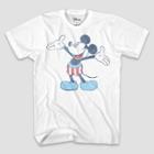 Disney Men's Mickey Americana Short Sleeve Graphic T-shirt - White