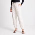 Women's Quilted High-rise Cinch Waist Jogger Pants - Future Collective With Kahlana Barfield Brown Cream Xxs