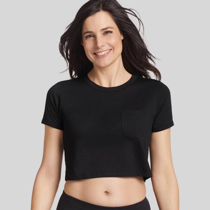 Jockey Generation Women's Retro Vibes Crop T - Black