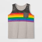 Well Worn Pride Adult Extended Size Gender Inclusive Tank Top - Gray