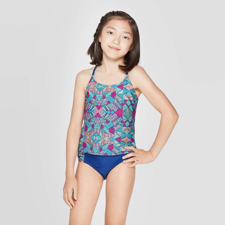 Girls' Rhythm Dreams Tankini Set - Art Class Blue