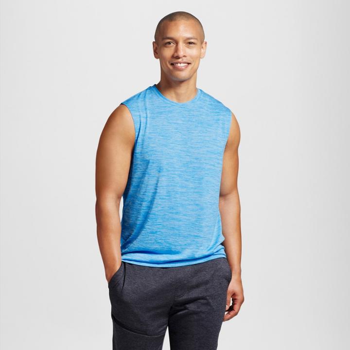 Men's Sleeveless Tech T-shirt - C9 Champion - Hydro Blue Heather